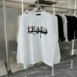 prada t-shirt manches longues pour unisexe s_123a123